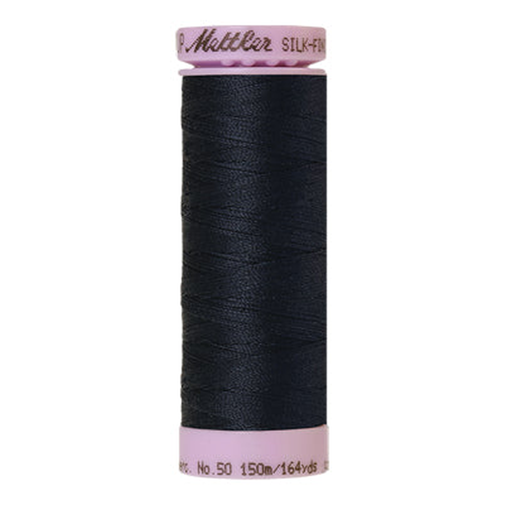Mettler sewing thread spool in Black Iris (1243) - 50wt 150m