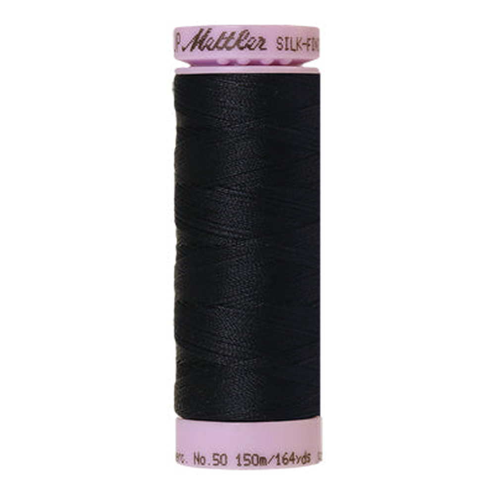 Mettler sewing thread spool in Darkest Blue (0821) - 50wt 150m