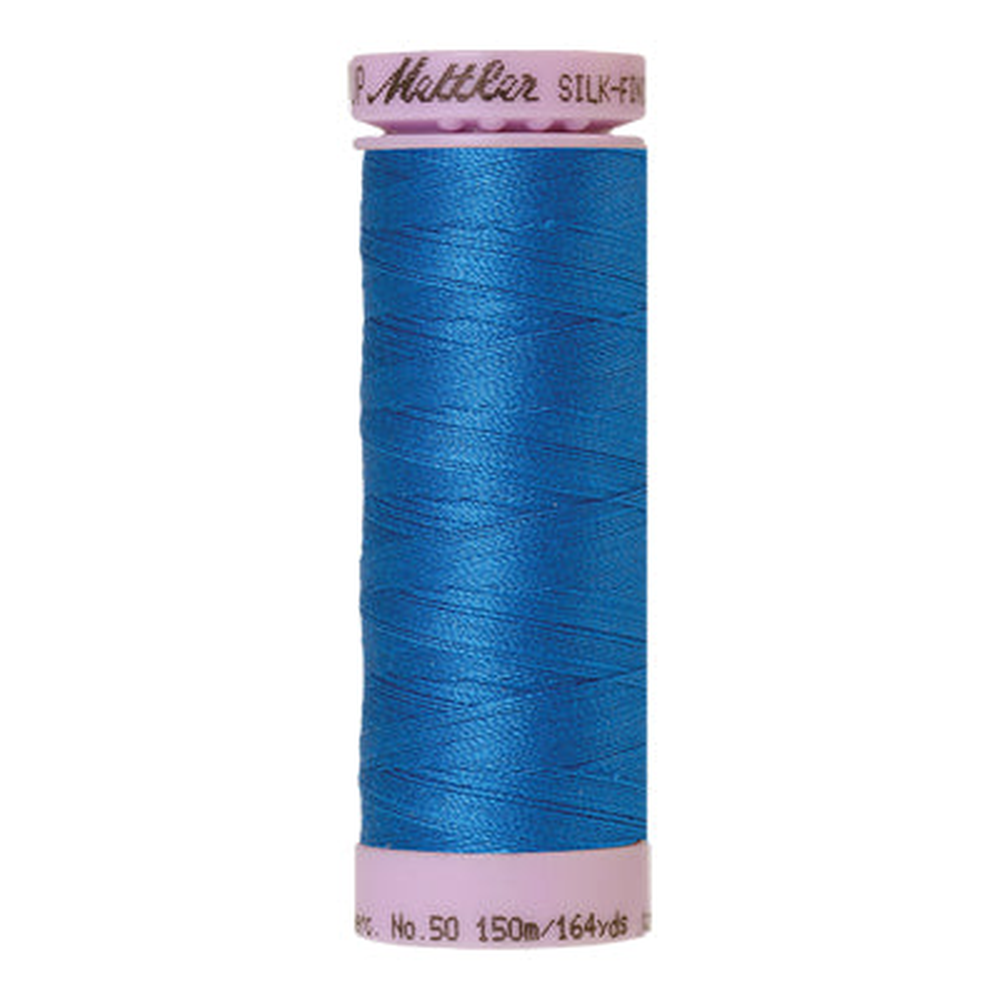 Mettler sewing thread spool in French Blue (2049) - 50wt 150m