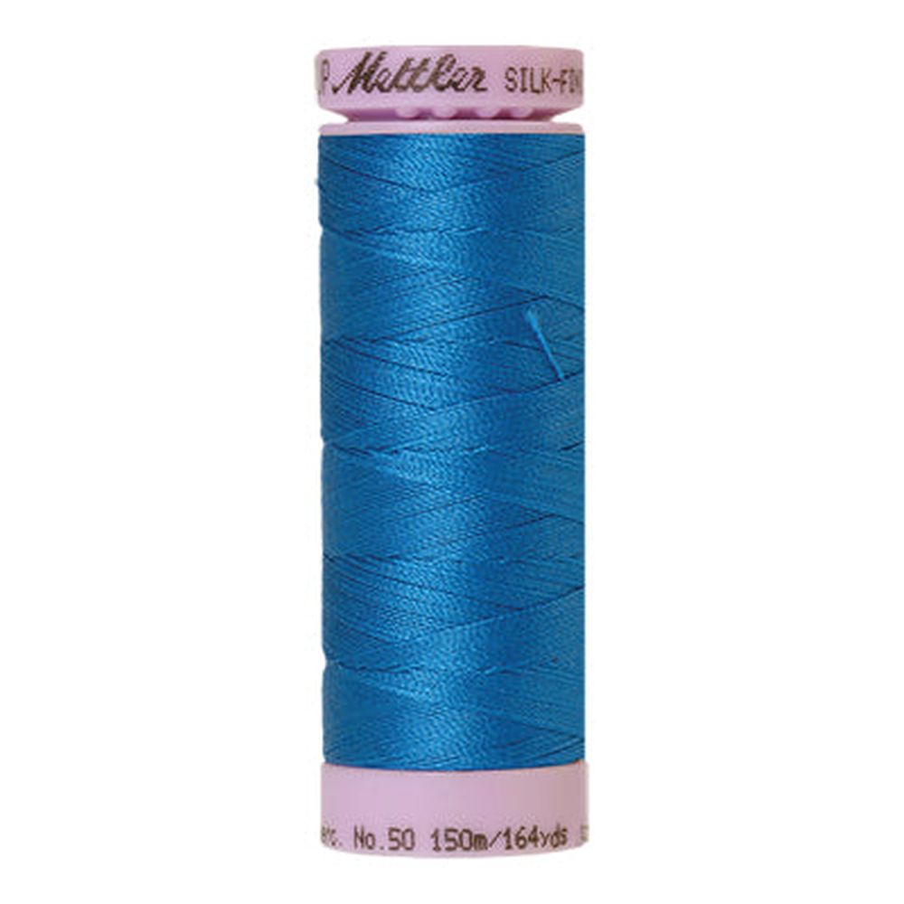 Mettler sewing thread spool in Mediterranian Blue (0339) - 50wt 150m