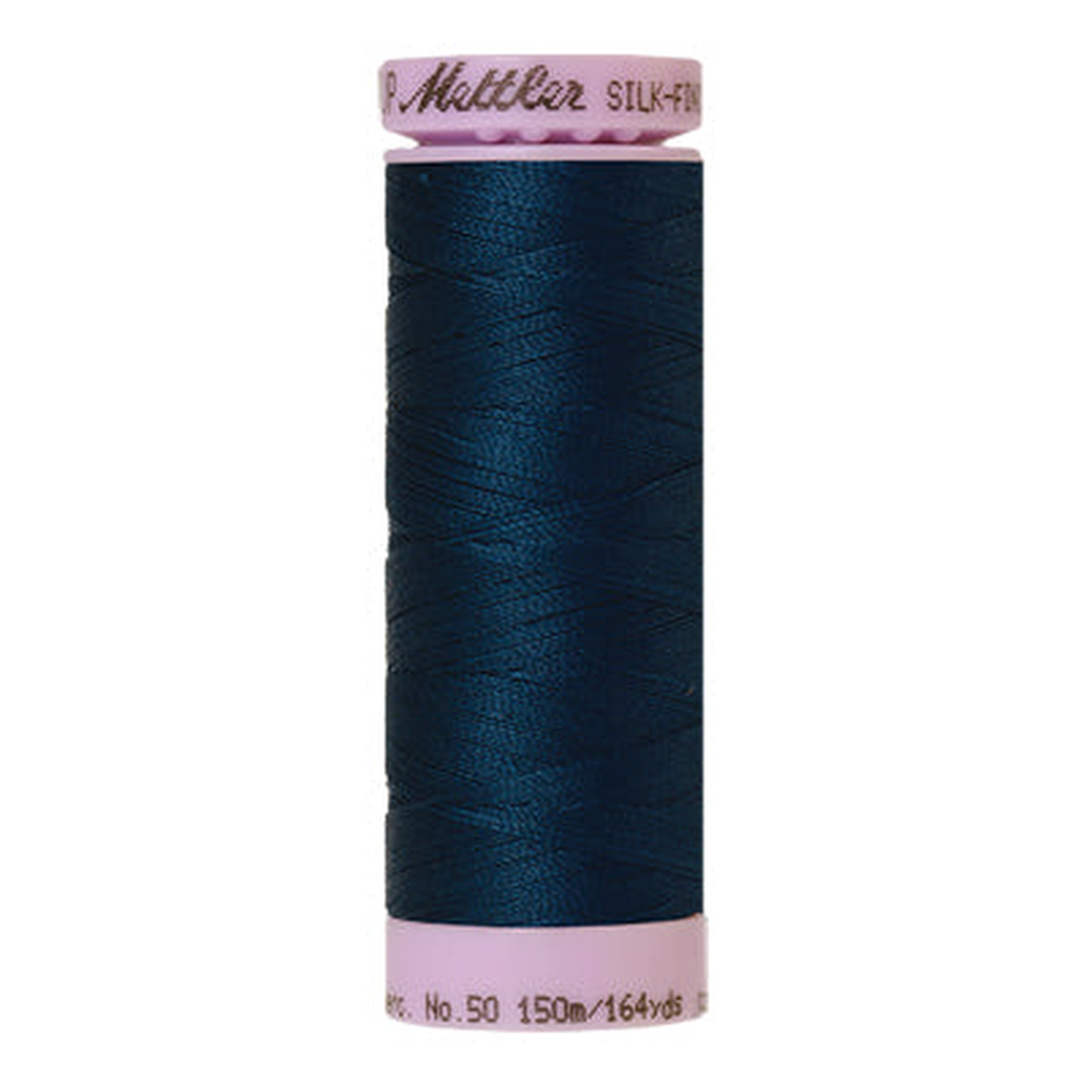 Mettler sewing thread spool in Slate Blue (0807) - 50wt 150m