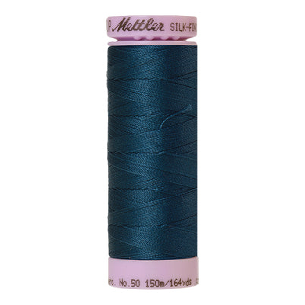 Mettler sewing thread spool in Tartan Blue (0485) - 50wt 150m