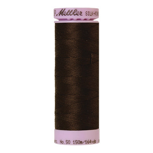 Mettler sewing thread spool in Very Dark Brown (1002) - 50wt 150m
