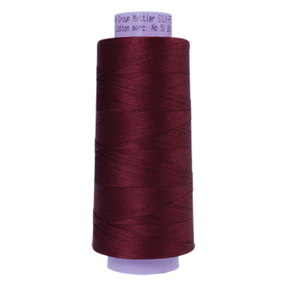 Mettler sewing thread spool in Cranberry (0918) - 50wt 1829m