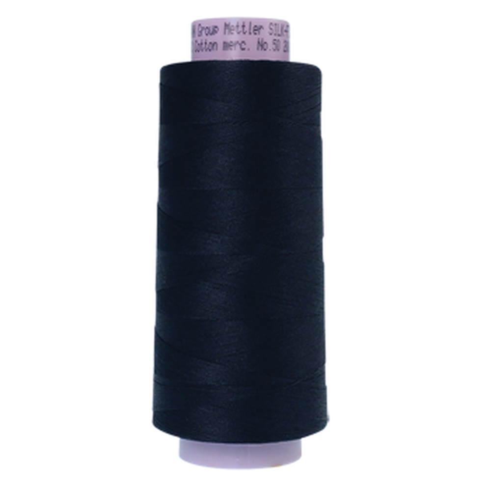 Mettler sewing thread spool in Darkest Blue (0821) - 50wt 1829m
