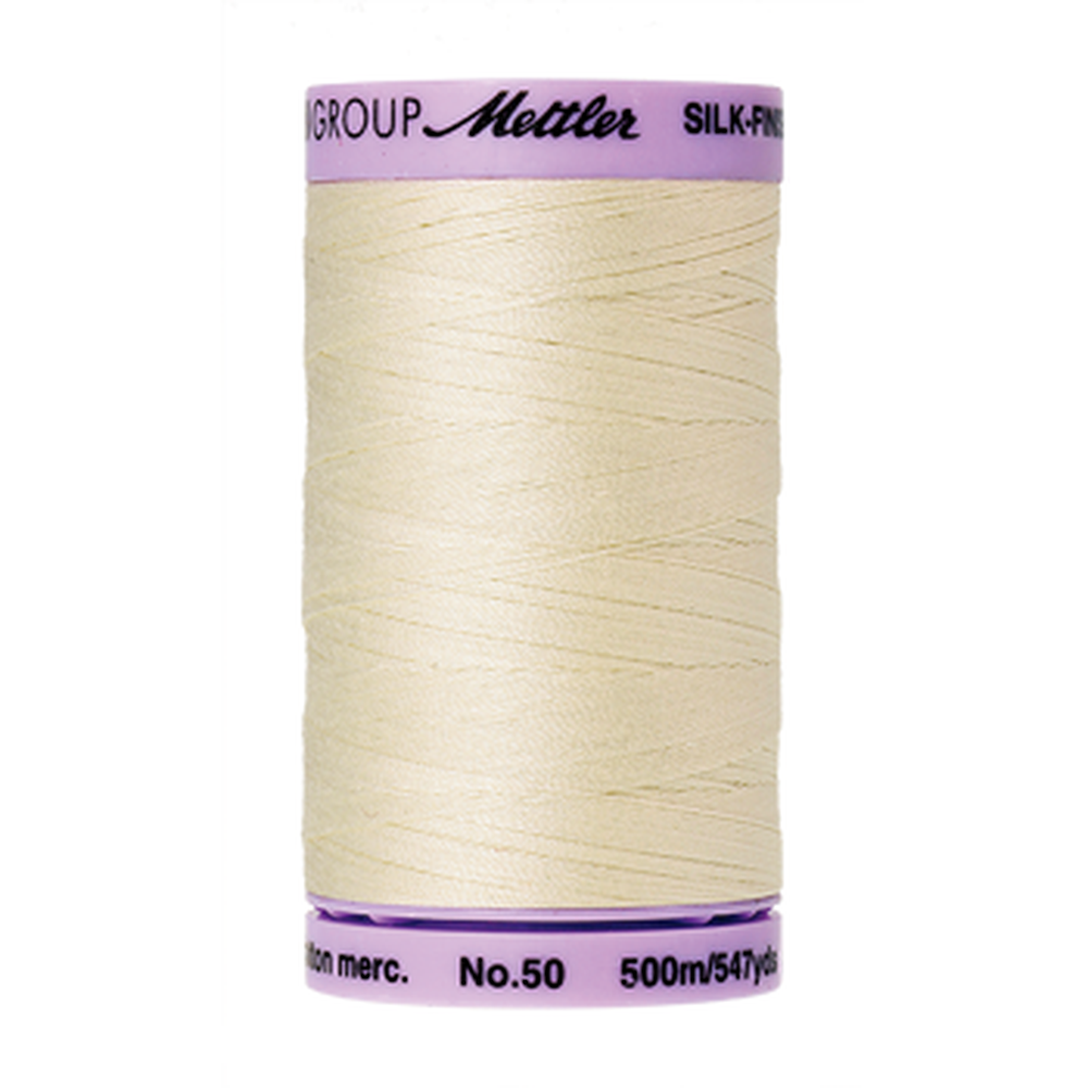 Mettler sewing thread spool in Antique White (3612) - 50wt 500m