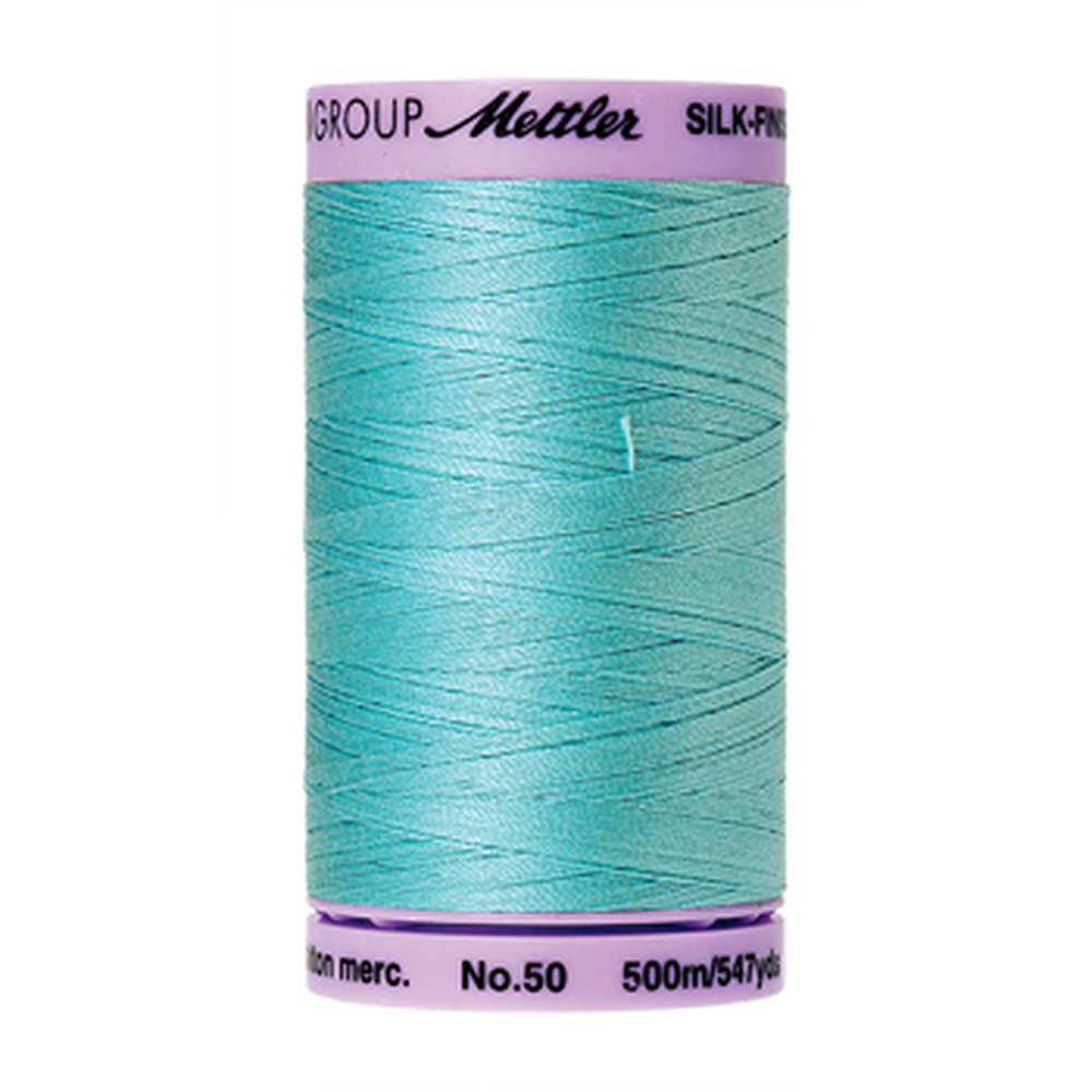 Mettler sewing thread spool in Blue Curacao (2792) - 50wt 500m