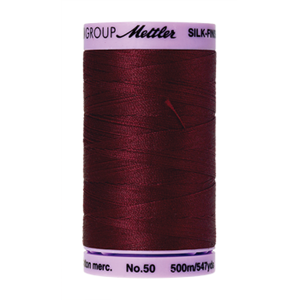 Mettler sewing thread spool in Cranberry (0918) - 50wt 500m