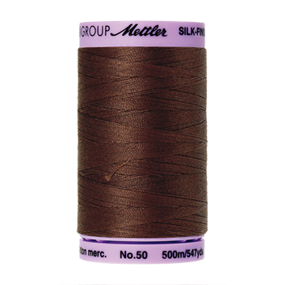 Mettler sewing thread spool in Friar Brown (0173) - 50wt 500m