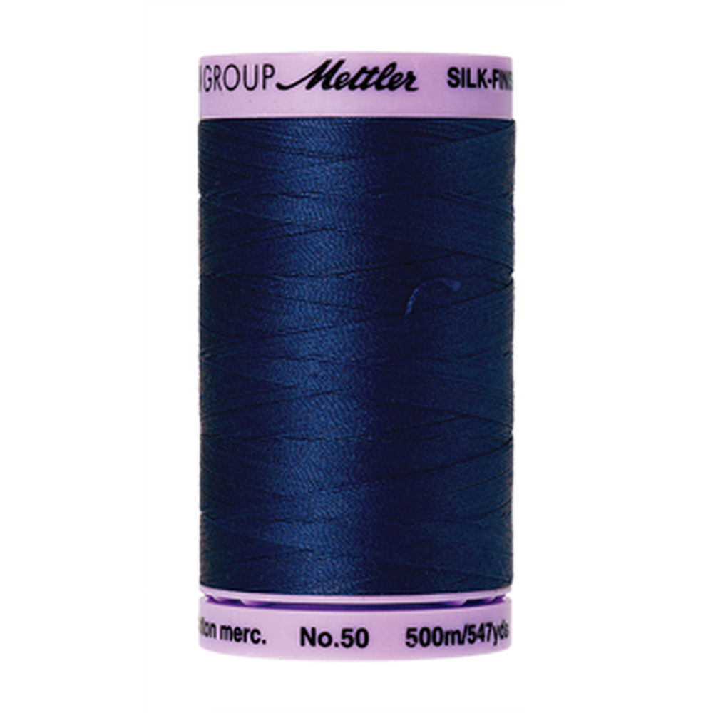 Mettler sewing thread spool in Imperial Blue (1304) - 50wt 500m