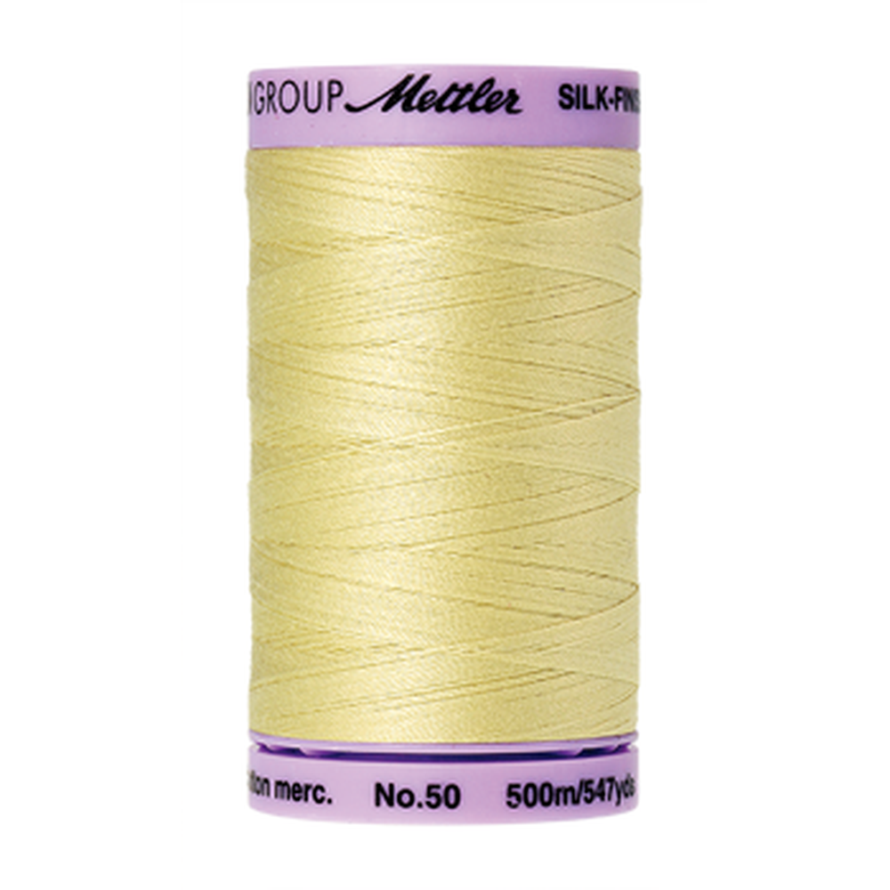 Mettler sewing thread spool in Lemon Frost (1412) - 50wt 500m
