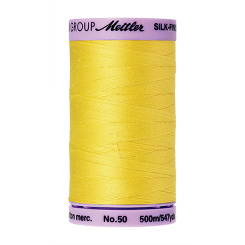 Mettler sewing thread spool in Lemon Zest (3507) - 50wt 500m