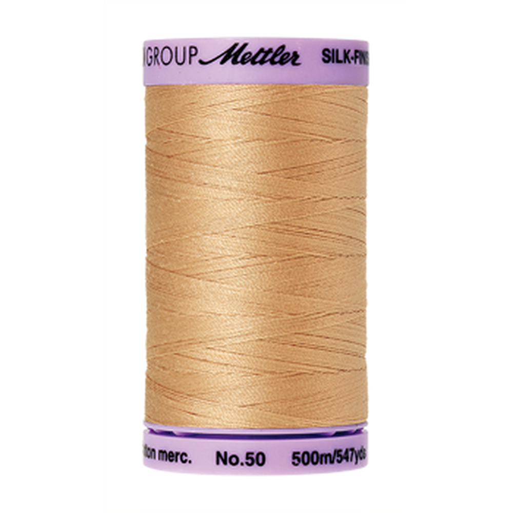 Mettler sewing thread spool in Oat Straw (0260) - 50wt 500m