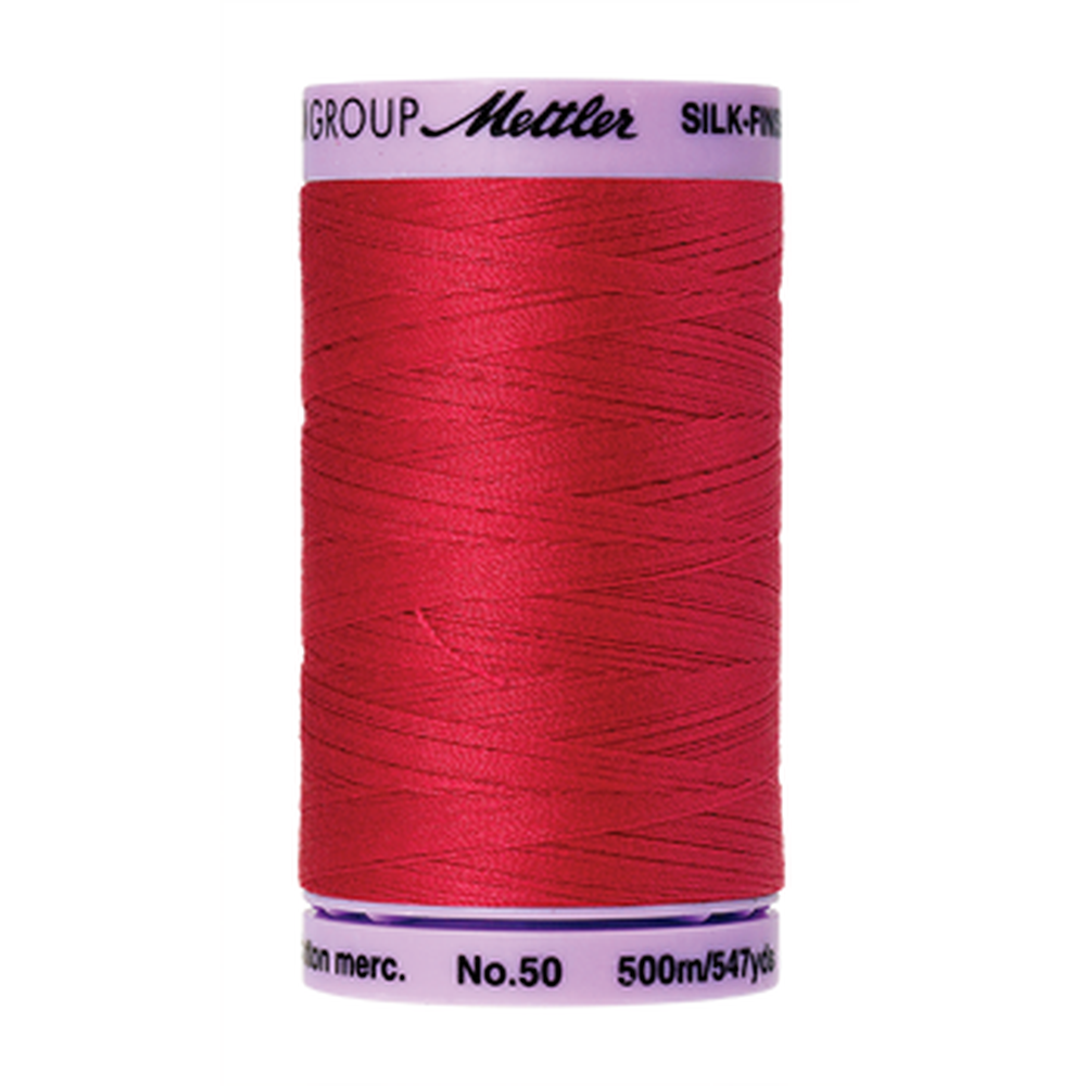 Mettler sewing thread spool in Poinsettia (0102) - 50wt 500m