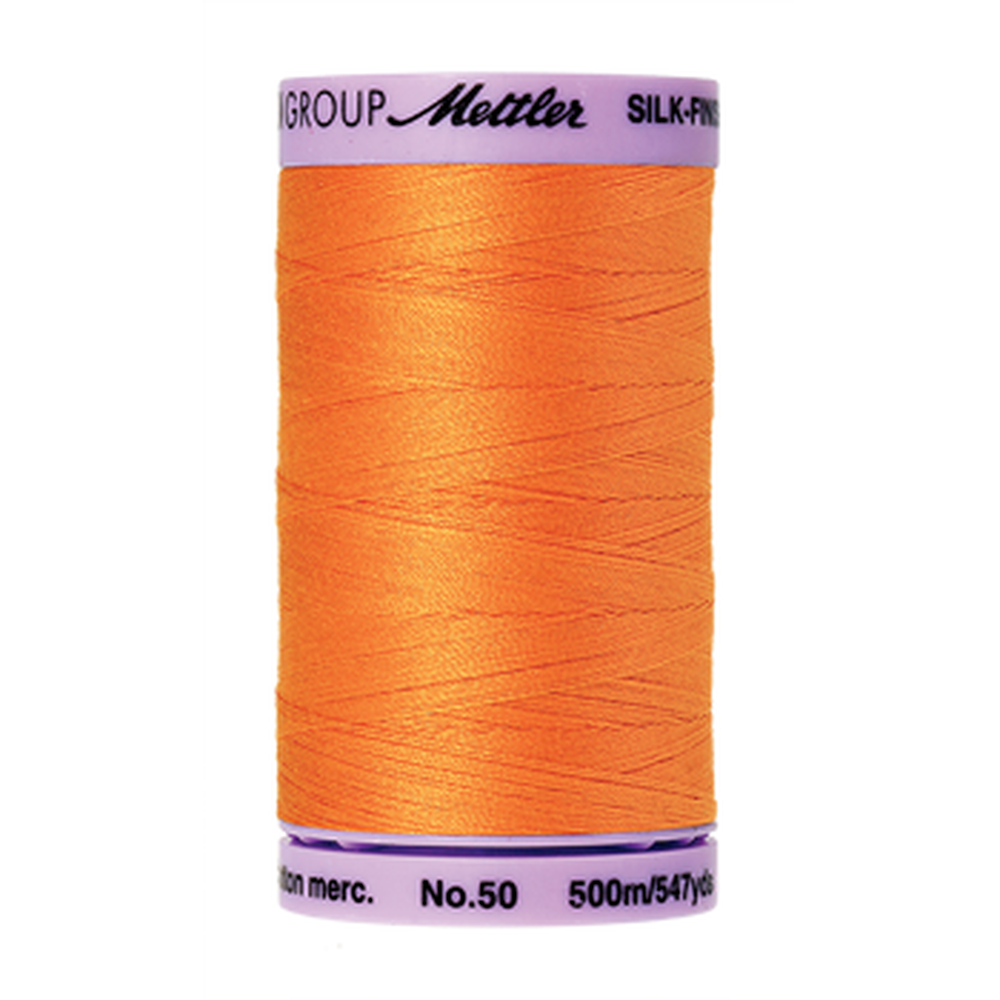 Mettler sewing thread spool in Pumpkin (0122) - 50wt 500m