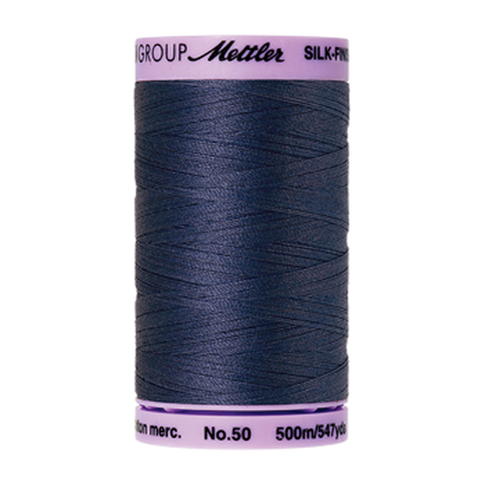 Mettler sewing thread spool in True Navy (1365) - 50wt 500m