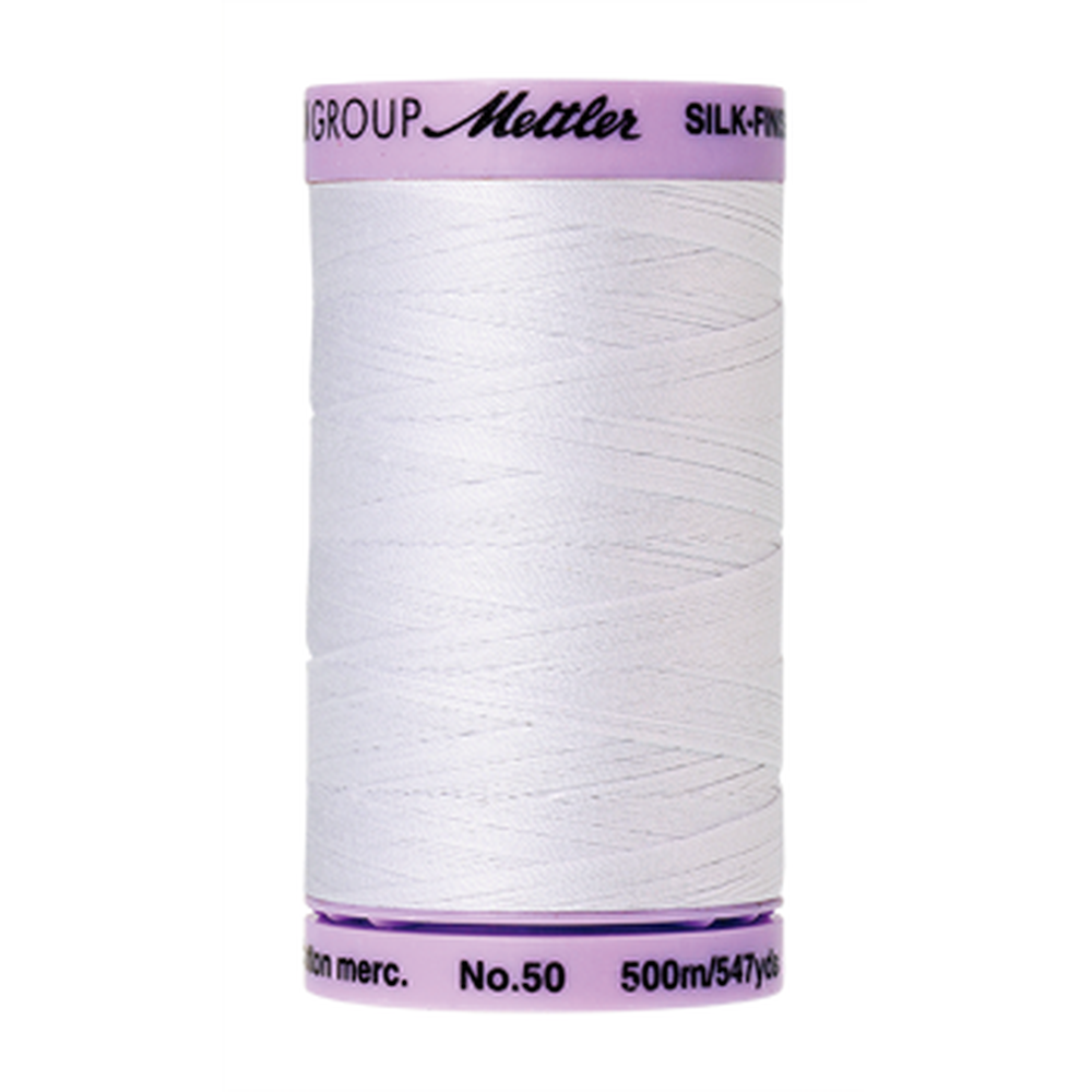 Mettler sewing thread spool in White (2000) - 50wt 500m