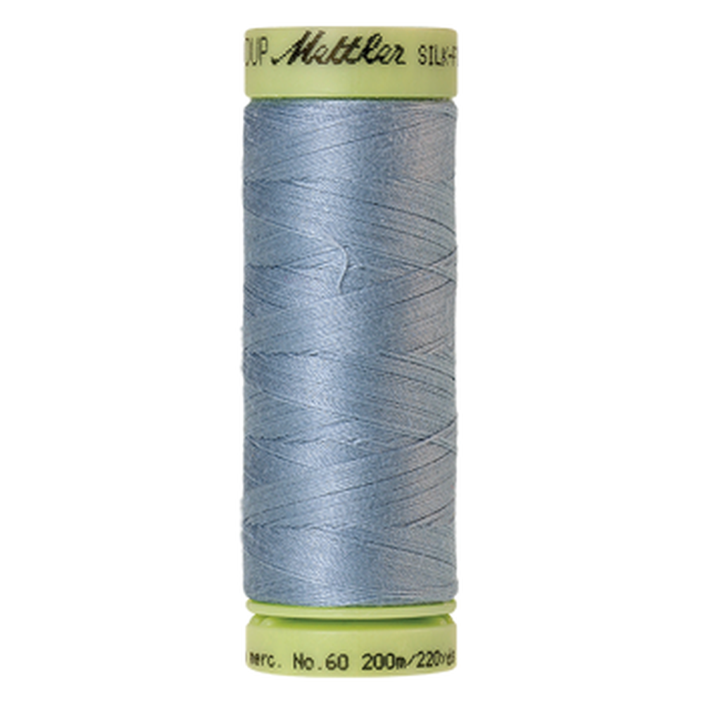 Mettler sewing thread spool in Blue Speedwell (1342) - 60wt 200m