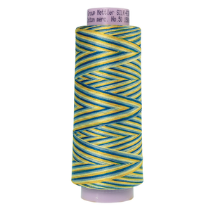 Mettler sewing thread spool in China Blue (9829) - 50wt 1372m