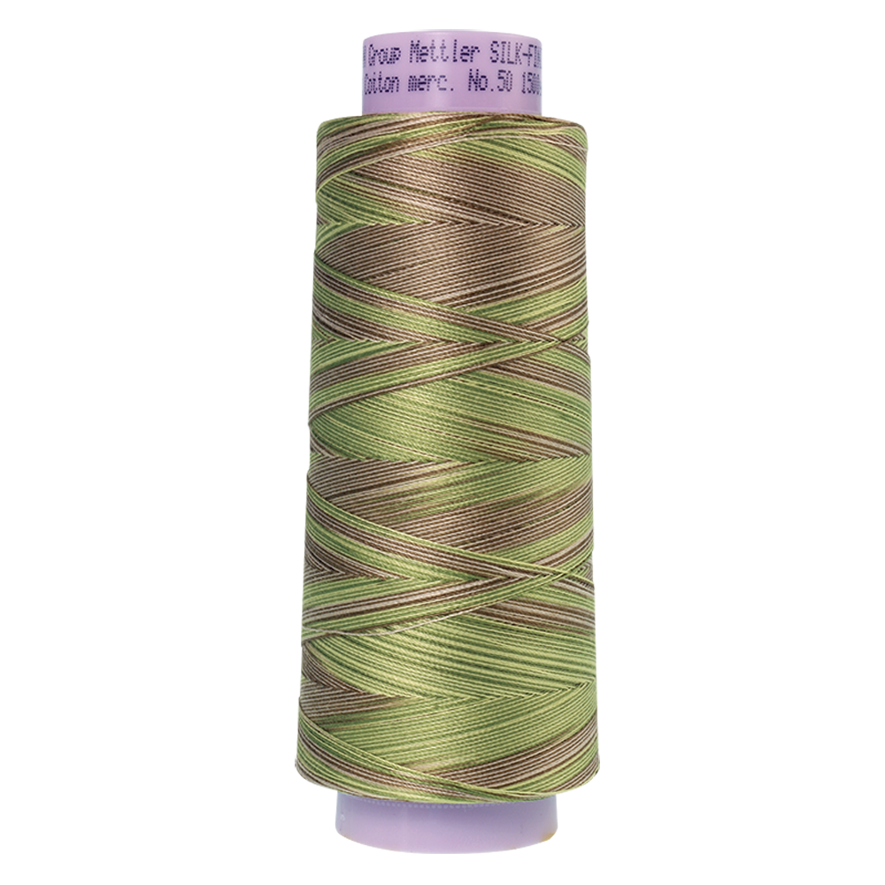 Mettler sewing thread spool in Green Tea (9820) - 50wt 1372m