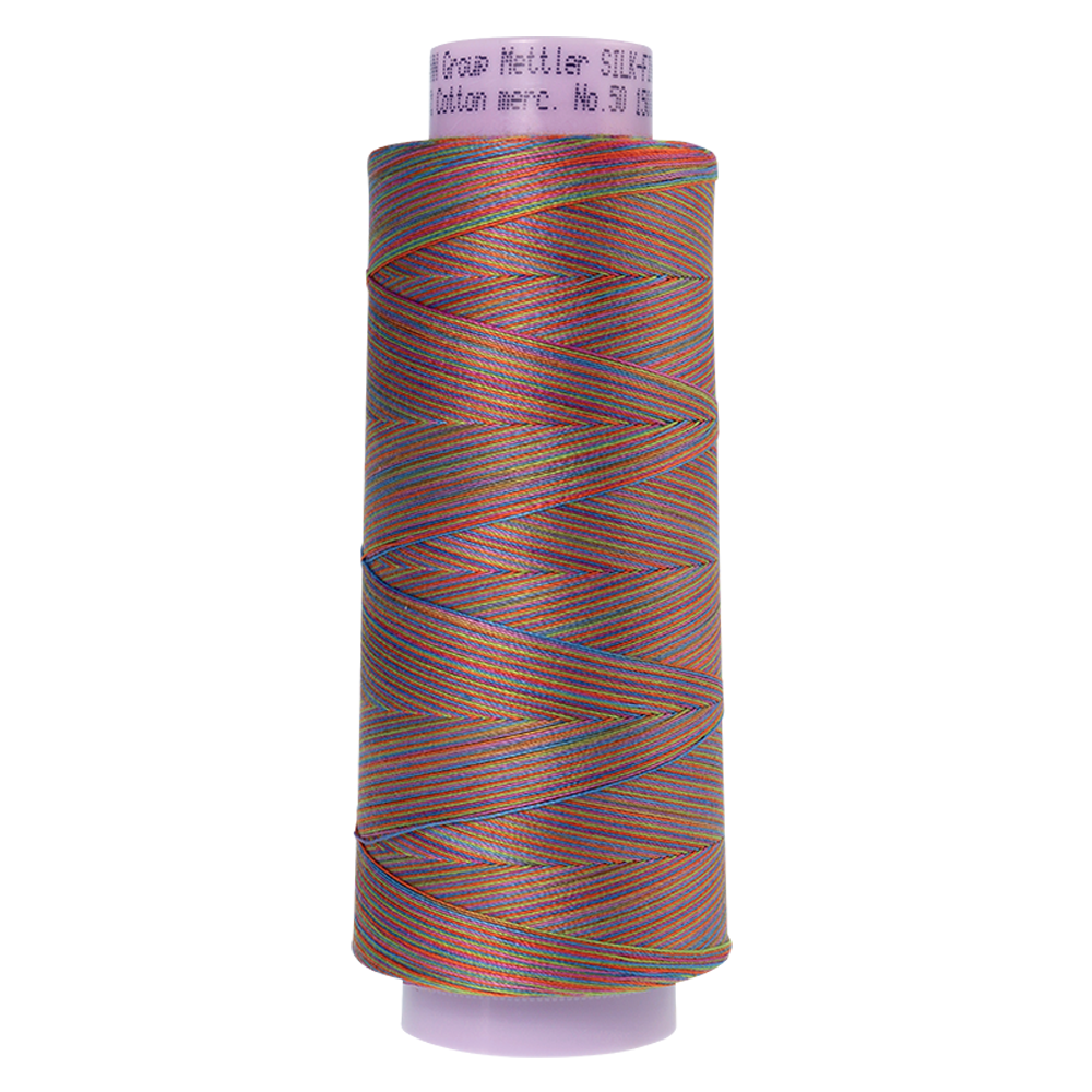 Mettler sewing thread spool in Preppy Brights (9842) - 50wt 1372m