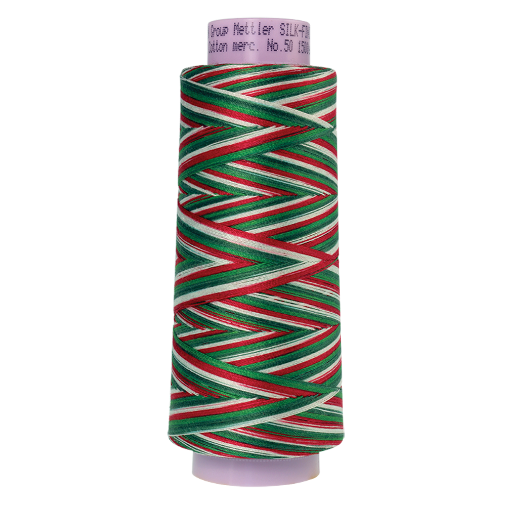 Mettler sewing thread spool in Seasons Greetings (9825) - 50wt 1372m