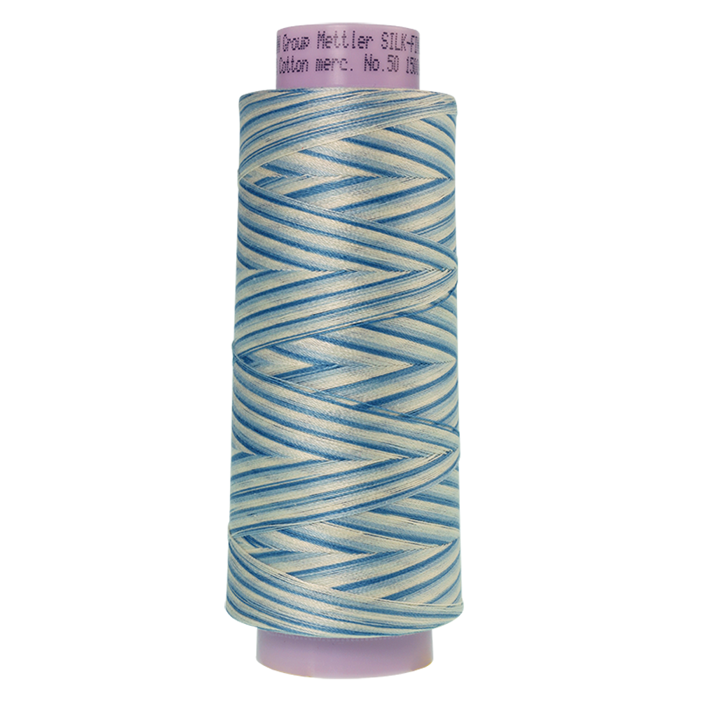 Mettler sewing thread spool in Tranquil Blue (9810) - 50wt 1372m