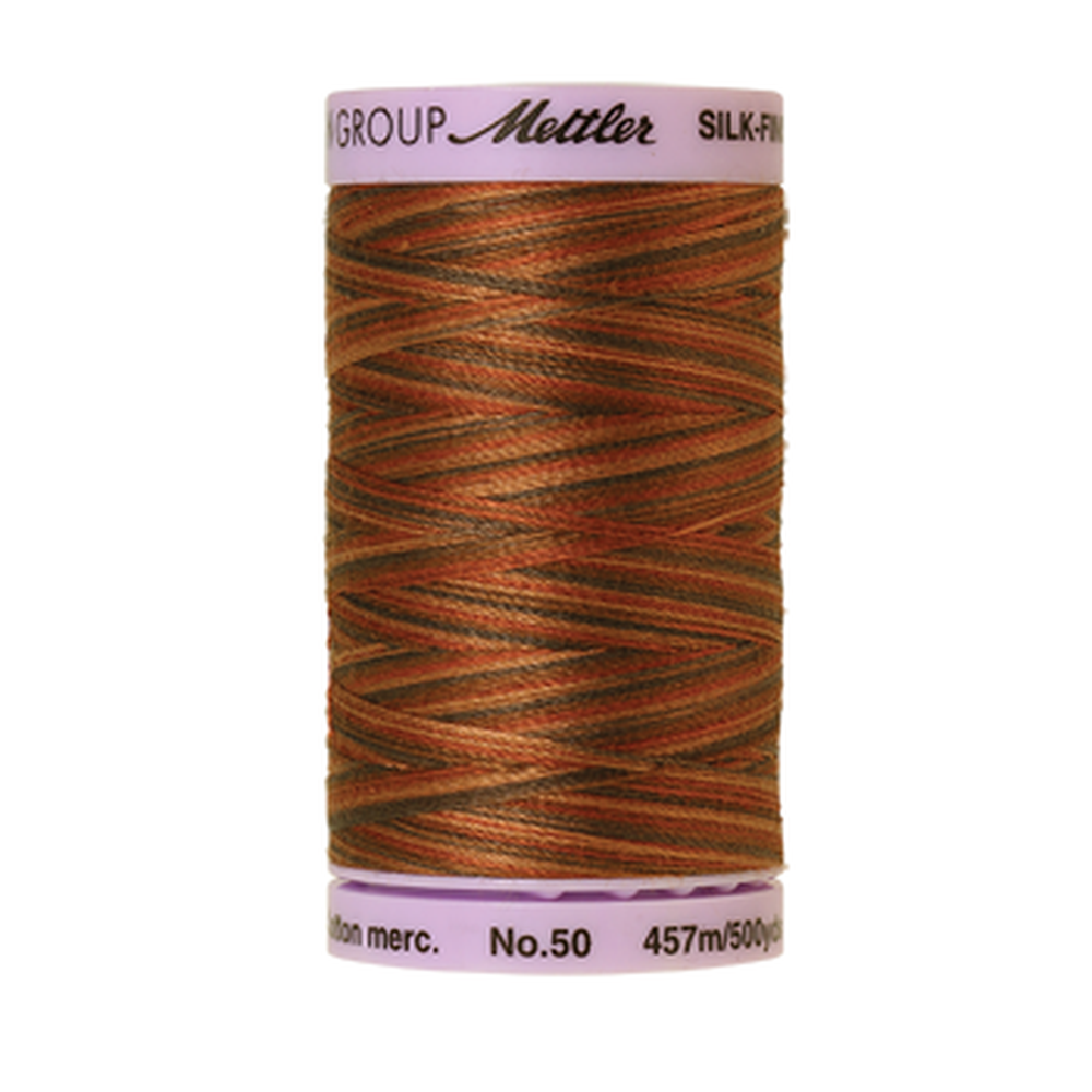 Mettler sewing thread spool in Chocolatte (9852) - 50wt 457m