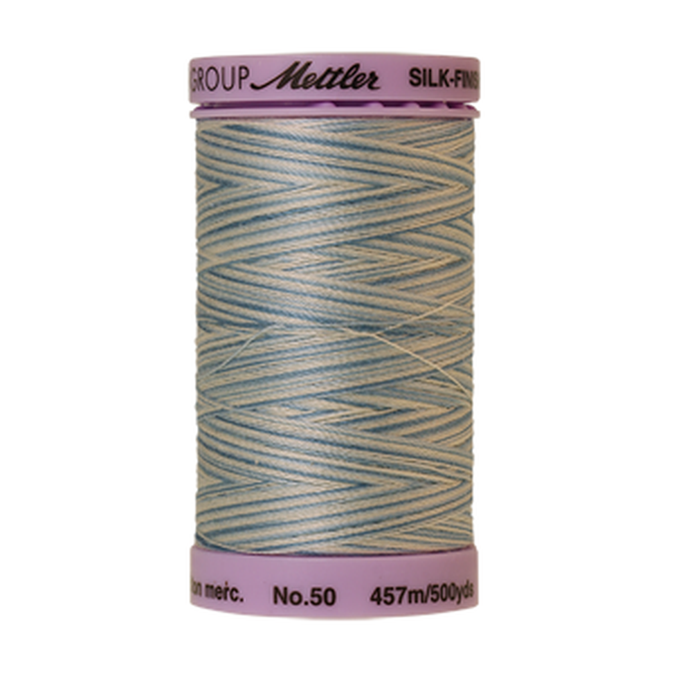 Mettler sewing thread spool in Tranquil Blue (9810) - 50wt 457m