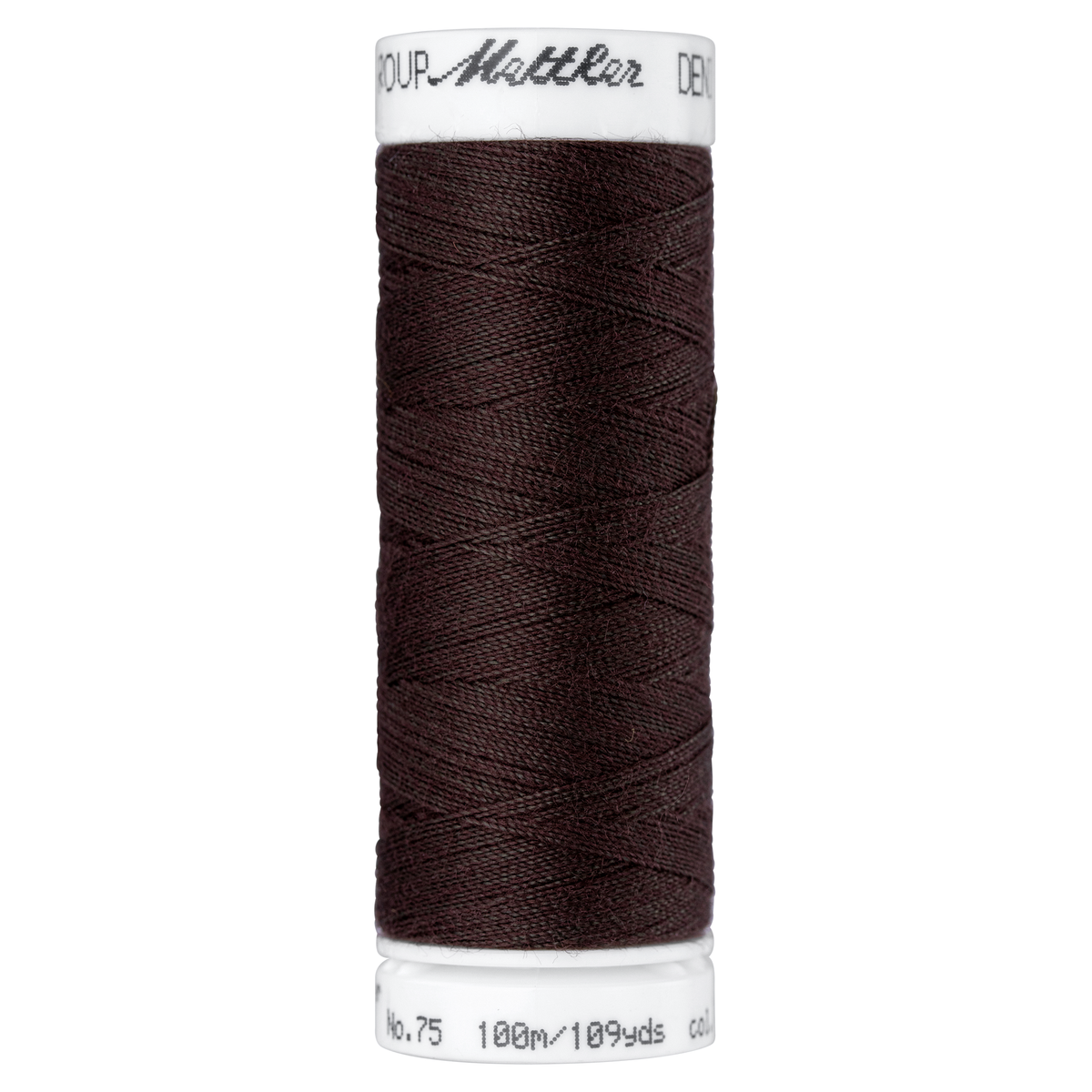 Mettler Denim Doc sewing thread 75 47/2 100m 70% Polyester 30% Cotton Chestnut 1277