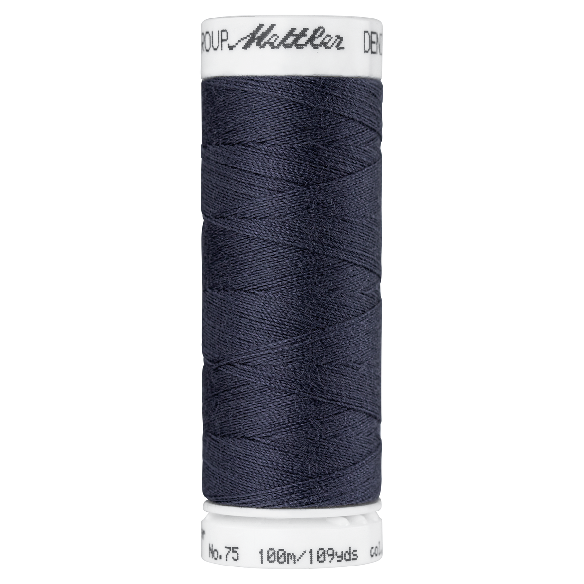 Mettler Denim Doc sewing thread 75 47/2 100m 70% Polyester 30% Cotton Elephant 2675