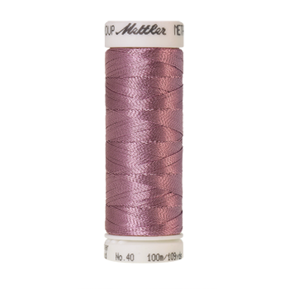 Mettler metallic embroidery thread spool in Bright Amethyst (2830) - 40wt 100m