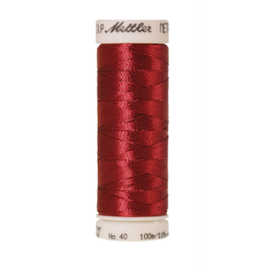 Mettler metallic embroidery thread spool in Bright Rubin (1723) - 40wt 100m
