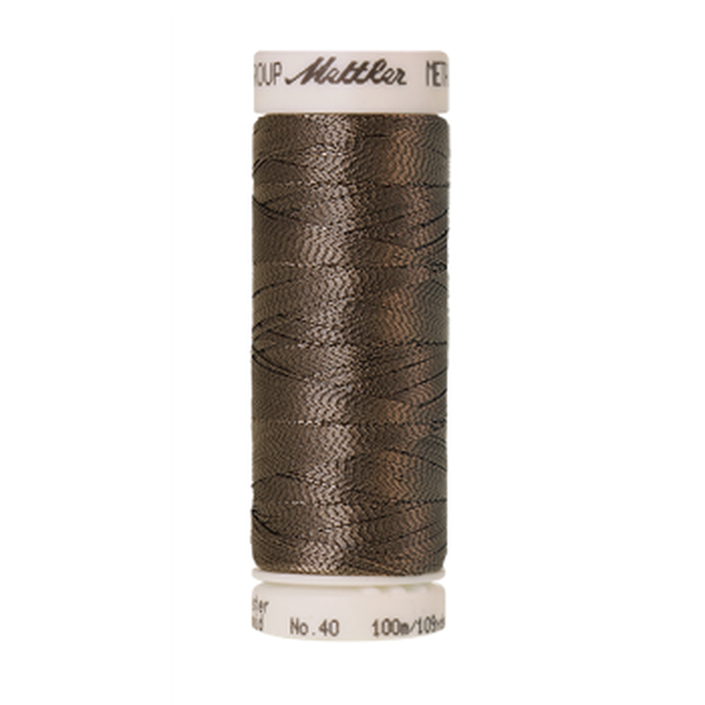 Mettler metallic embroidery thread spool in Dark Quartz (1874) - 40wt 100m