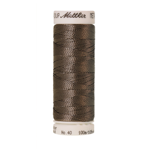 Mettler metallic embroidery thread spool in Dark Quartz (1874) - 40wt 100m