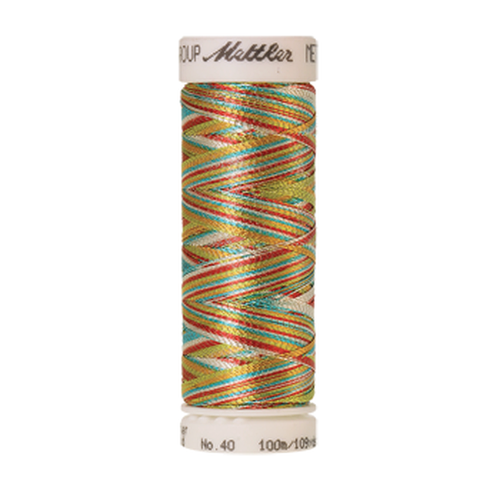 Mettler metallic embroidery thread spool in Jewel Multi (2004) - 40wt 100m