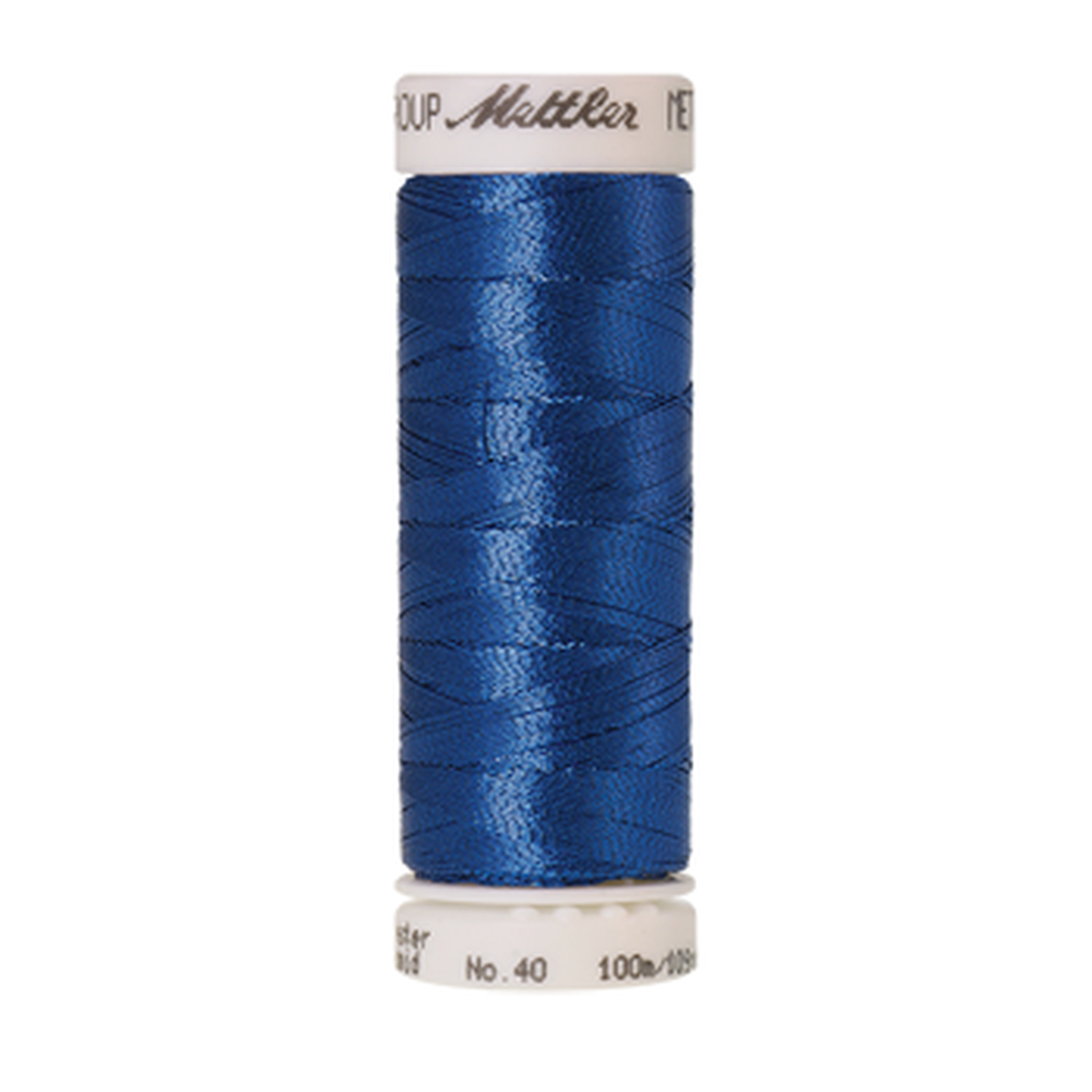 Mettler metallic embroidery thread spool in Sea Topas (3543) - 40wt 100m