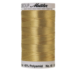 Mettler metallic embroidery thread spool in Inka Gold (2108) - 40wt 600m