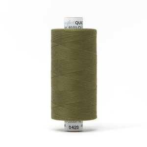 Mettler quilting thread spool in Olive Drab (0420) - 50wt 1000m