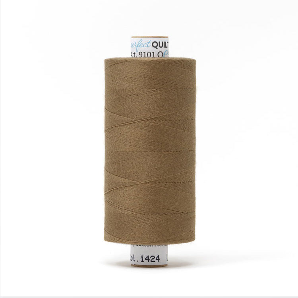 Mettler quilting thread spool in Pecan (1424) - 50wt 1000m