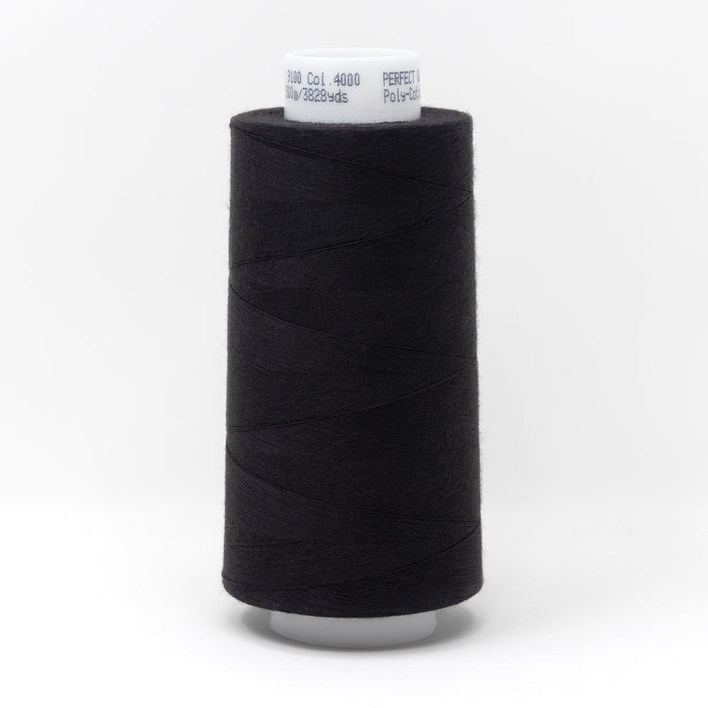 Mettler quilting thread spool in Black (4000) - 50wt 3500m