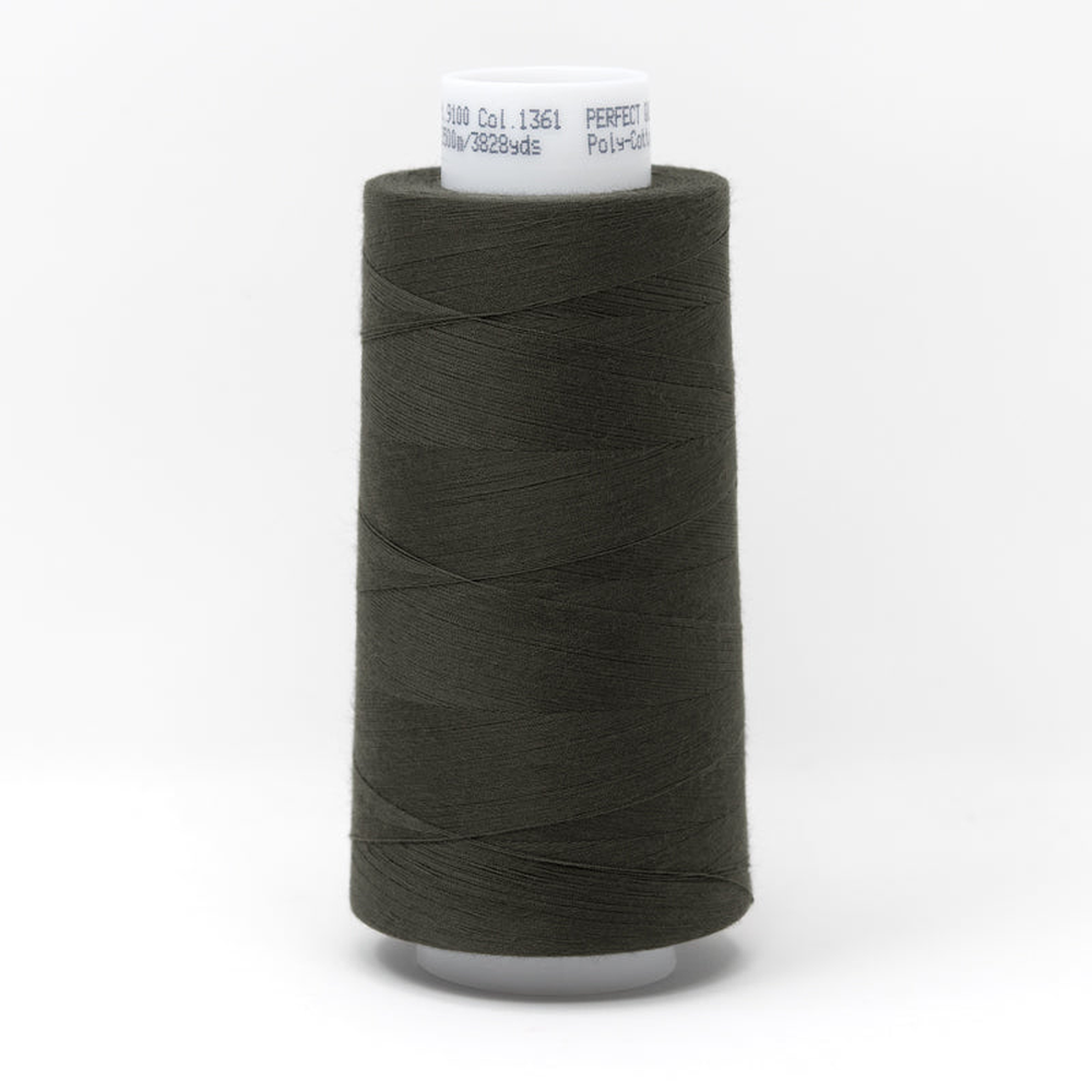 Mettler quilting thread spool in Dark Rain Cloud (1361) - 50wt 3500m