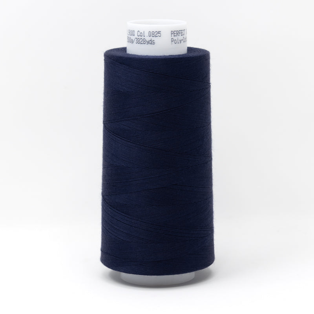 Mettler quilting thread spool in Navy (0825) - 50wt 3500m