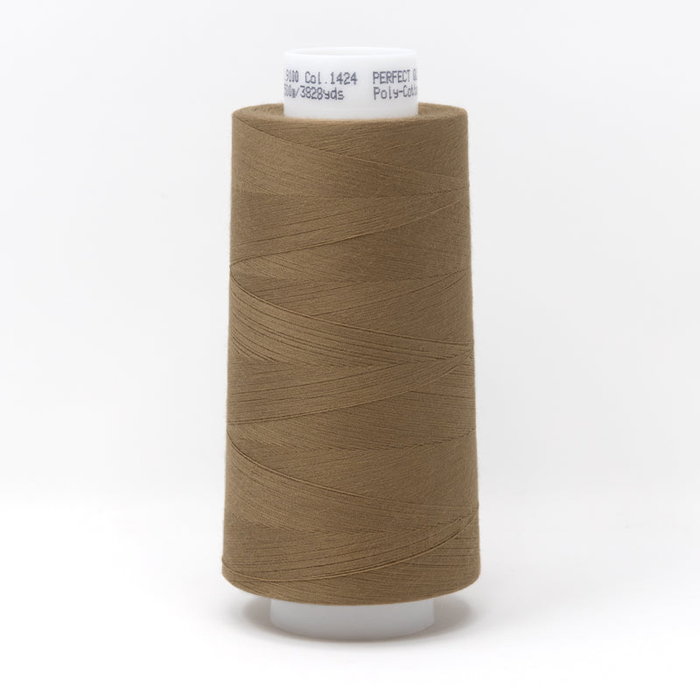 Mettler quilting thread spool in Pecan (1424) - 50wt 3500m
