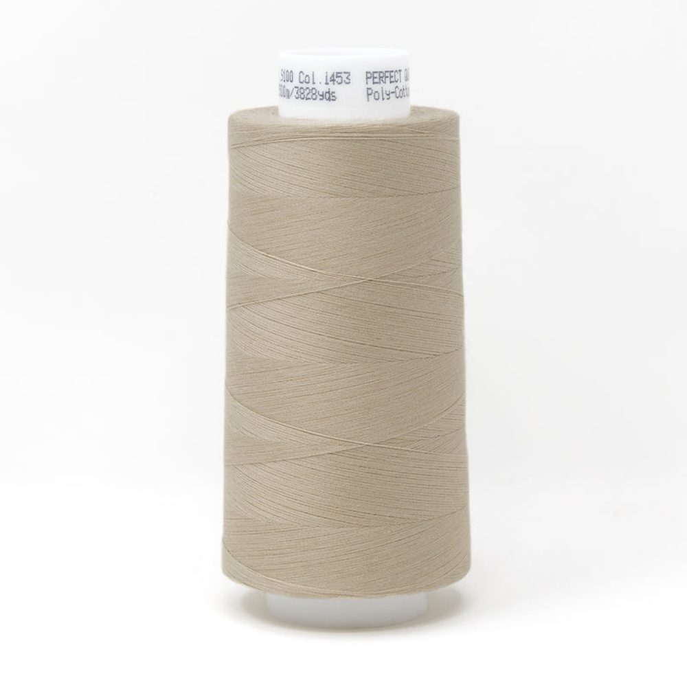 Mettler quilting thread spool in White Mushroom (1453) - 50wt 3500m