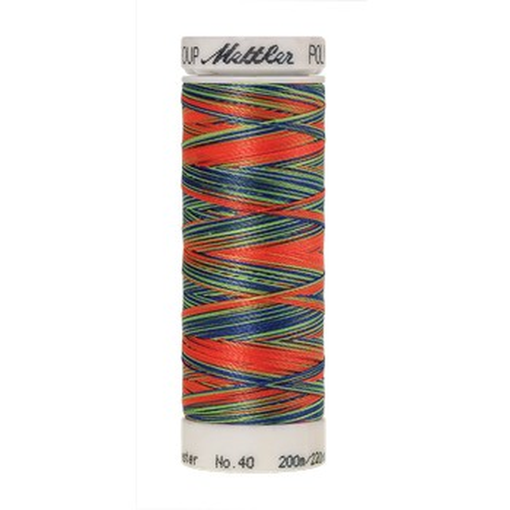 Mettler embroidery thread spool in Glowing Brights (9981) - 40wt 200m
