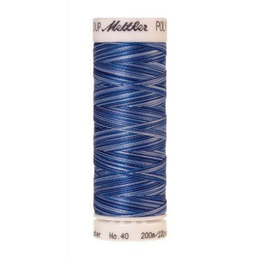 Mettler embroidery thread spool in Nautical Blues (9929) - 40wt 200m