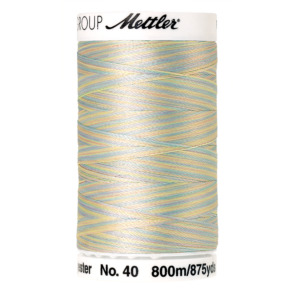 Mettler embroidery thread spool in Baby Boy Pastels (9936) - 40wt 800m