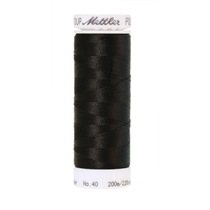 Mettler embroidery thread spool in Black (0020) - 40wt 200m