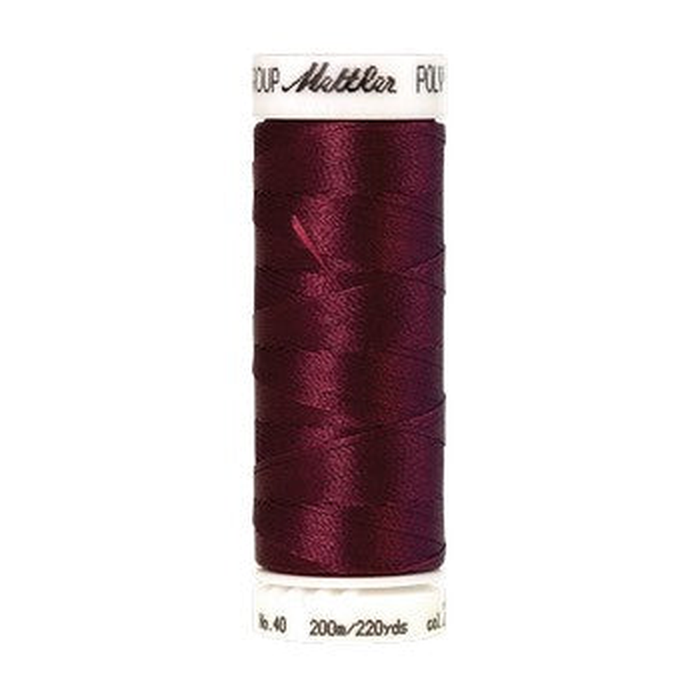 Mettler embroidery thread spool in Burgundy (2222) - 40wt 200m